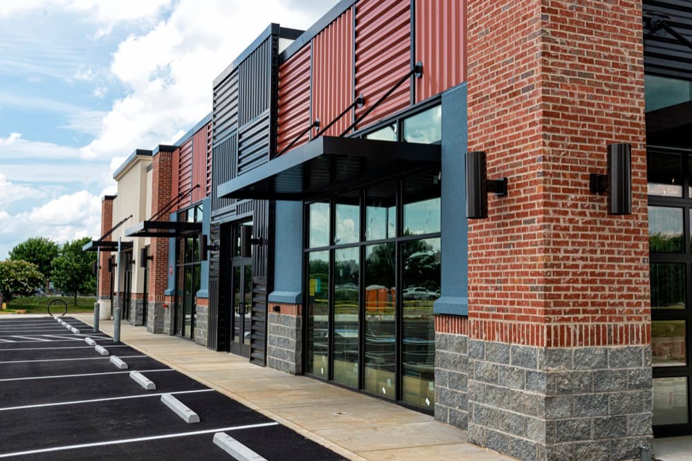 UK retail park, business park and office environment UK retail park, business park and office environment