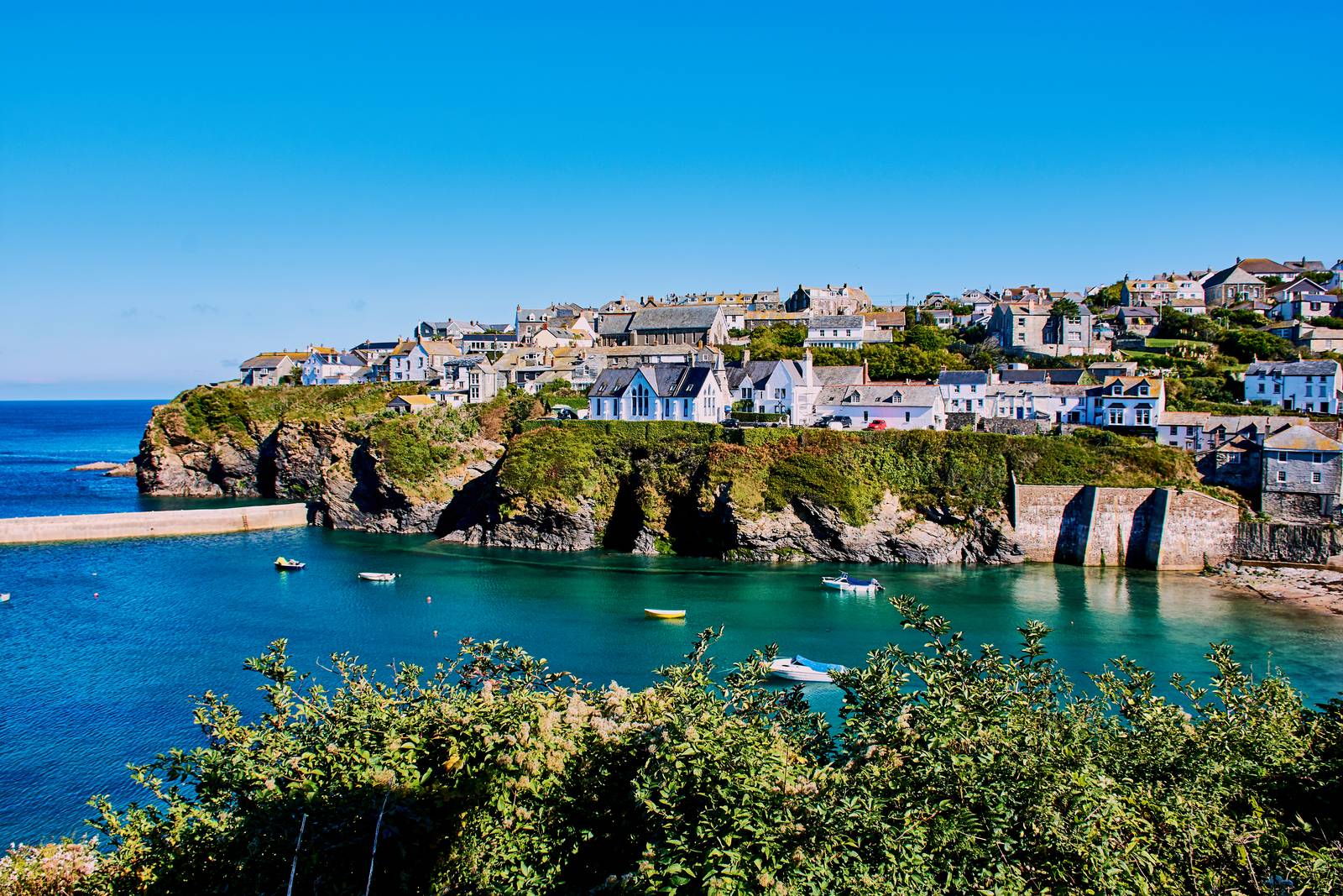 The harbour and village at Port Isaac on the north Cornwall coast
